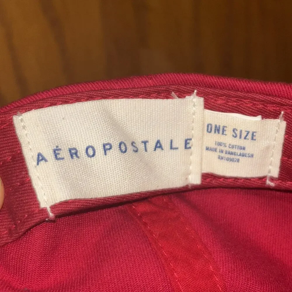 Aeropostale Womens Ball Cap Adjustable Red Cotton One Size A Logo New York 87